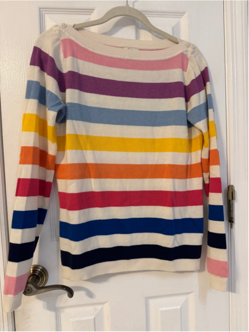 Women's Clover by Bobby Jones Striped Sweater Size M Multi-color